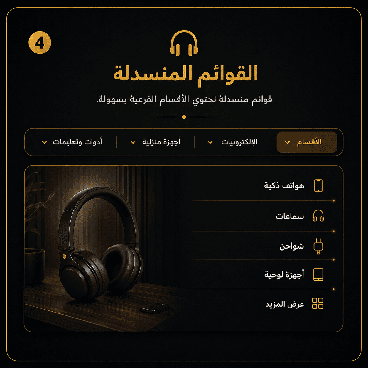 القوائم الفرعية